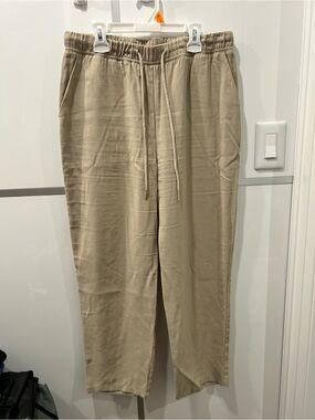 Mango Beige Drawstring Pants
